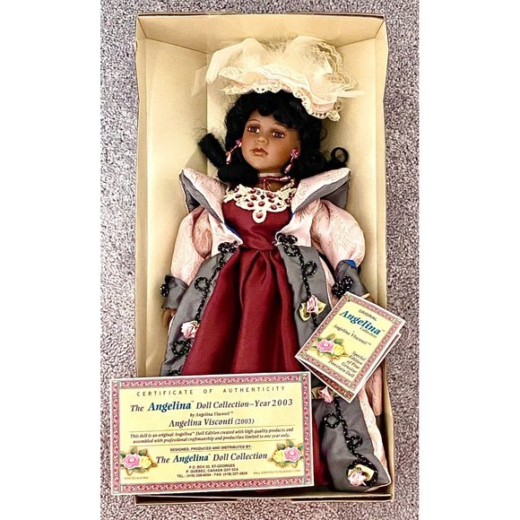 African American doll, Angelina Visconti doll, NEW in Box, 18" Height, so cute - Picture 15 of 17